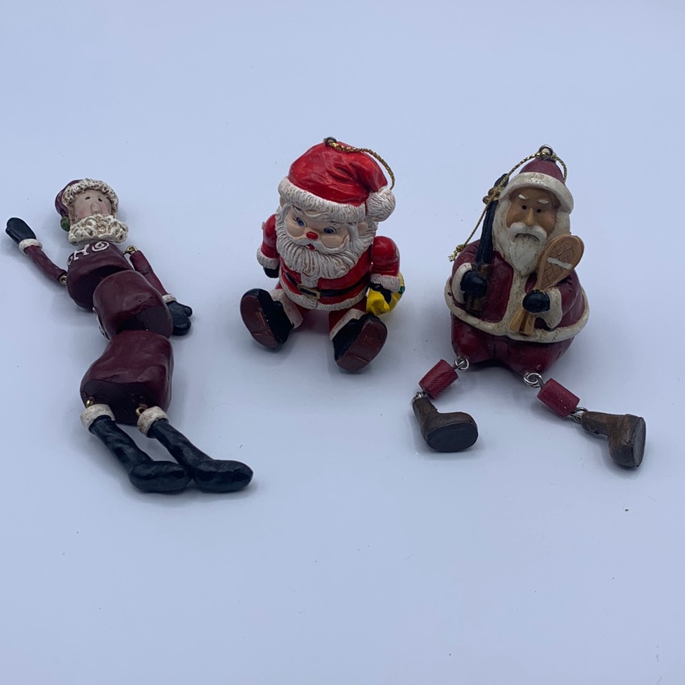 Vintage Shelf Sitter Santa Christmas Tree Ornaments